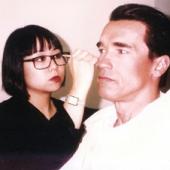 Margaret Kimura with Arnold Schwarzenegger